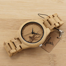 Load image into Gallery viewer, D28 Natural Bamboo Wood Watches With Deer