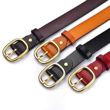 Load image into Gallery viewer, Belt ladies leather pure leather belt female simple wild Korean 2019 new with jeans decorative women&#39;s