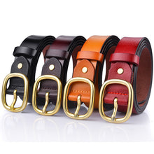 Load image into Gallery viewer, Belt ladies leather pure leather belt female simple wild Korean 2019 new with jeans decorative women&#39;s