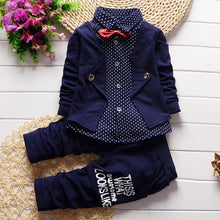 Load image into Gallery viewer, BibiCola Spring autumn children clothing set 2016 new fashion baby boys shirt fake clothes sport suit kids boys outfits suit