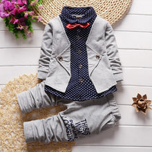 Load image into Gallery viewer, BibiCola Spring autumn children clothing set 2016 new fashion baby boys shirt fake clothes sport suit kids boys outfits suit