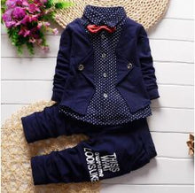 Load image into Gallery viewer, BibiCola Spring autumn children clothing set 2016 new fashion baby boys shirt fake clothes sport suit kids boys outfits suit
