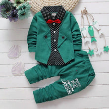 Load image into Gallery viewer, BibiCola Spring autumn children clothing set 2016 new fashion baby boys shirt fake clothes sport suit kids boys outfits suit