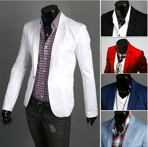 Blazer men New Arrival Fashion Clothing Wild Single Button terno suit Jacket Men's Casual Slim Fit Suit blazer masculino