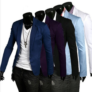 Blazer men New Arrival Fashion Clothing Wild Single Button terno suit Jacket Men's Casual Slim Fit Suit blazer masculino