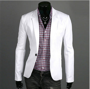 Blazer men New Arrival Fashion Clothing Wild Single Button terno suit Jacket Men's Casual Slim Fit Suit blazer masculino