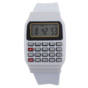 Boy and girl children Calculator watch live LED Clock Kid Silicone Multi-Purpose Date Time Electronic Digital Wrist Watch reloj