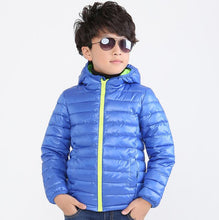 Load image into Gallery viewer, Boys Blue winter coats &amp; Jacket kids Zipper jackets Boys thick Winter jacket high quality Boy Winter Coat kids clothes