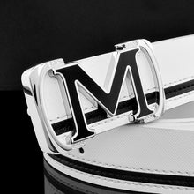 Load image into Gallery viewer, Casual white  mens belt  M  genuine leather belt fashion luxury brand