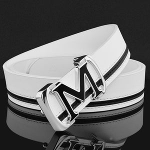 Casual white  mens belt  M  genuine leather belt fashion luxury brand