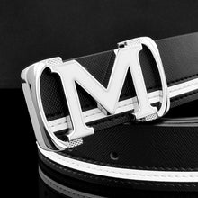 Load image into Gallery viewer, Casual white  mens belt  M  genuine leather belt fashion luxury brand