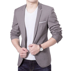 Charm Men's Casual Slim Fit One Button Suit Blazer Fashion New Stylish Formal Coat Jacket Tops