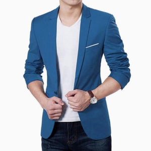 Charm Men's Casual Slim Fit One Button Suit Blazer Fashion New Stylish Formal Coat Jacket Tops