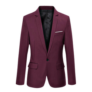 Charm Men's Casual Slim Fit One Button Suit Blazer Fashion New Stylish Formal Coat Jacket Tops