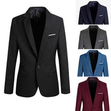 Load image into Gallery viewer, Charm Men&#39;s Casual Slim Fit One Button Suit Blazer Fashion New Stylish Formal Coat Jacket Tops