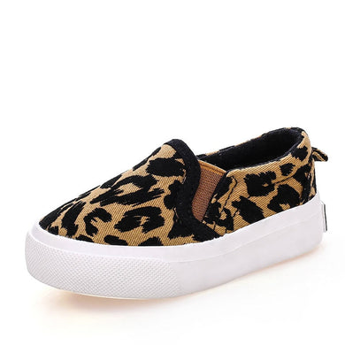 Children Shoes Autumn Boys Girls Casual Shoes Fashion Leopard Canvas Kids Sneakers Soft Sole Comfortable Toddler Baby Shoes