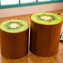 Load image into Gallery viewer, Creative models 3D fruit seat cushion stool children&#39;s cartoon toy round short plush heightening stool a generation