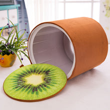 Load image into Gallery viewer, Creative models 3D fruit seat cushion stool children&#39;s cartoon toy round short plush heightening stool a generation