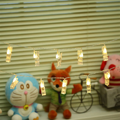Cross-border factory direct sales led photo clip string USB battery box photo clip holiday wedding decoration lantern