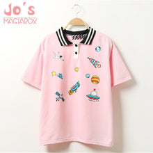 Load image into Gallery viewer, Cute Pink Harajuku Printed T Shirt Kawaii Cartoon Tee Tops 2018 Ladies Fashion Character Kawaii Cute T-shirt Women Clothing