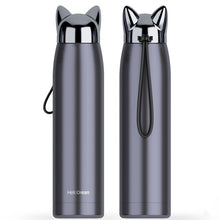 Load image into Gallery viewer, stain resistant Steel Vacuum Flasks  dual Wall Thermos Bottle  320 milli litres
 adorable Cat Fox Ear heating Coffee Tea Milk journey
 Mug