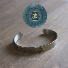 Load image into Gallery viewer, Stainless Steel Yoga OM Sign Bangle For