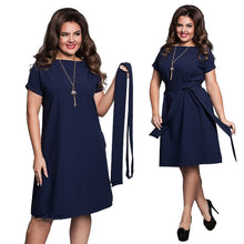 Load image into Gallery viewer, Elegant Sexy Chiffon Summer Women Dresses Big Size Dress 2018 Plus Size Women Clothing L-6xl Dress Casual O-neck Bodycon Dress