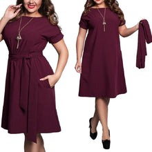 Load image into Gallery viewer, Elegant Sexy Chiffon Summer Women Dresses Big Size Dress 2018 Plus Size Women Clothing L-6xl Dress Casual O-neck Bodycon Dress