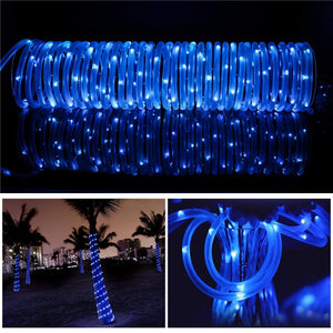 Explosion models solar lights string copper line rainbow tube lights outdoor 100LED Christmas lights garden decoration lights