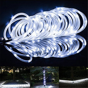 Explosion models solar lights string copper line rainbow tube lights outdoor 100LED Christmas lights garden decoration lights