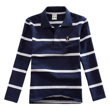 Load image into Gallery viewer, Famli Teen Boys 3Y-16Y Polo Shirt Kids Spring Autumn Fashion Long Sleeve Striped Cotton T-shirt Children Boys Tee Top 14 16