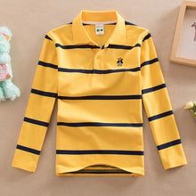 Load image into Gallery viewer, Famli Teen Boys 3Y-16Y Polo Shirt Kids Spring Autumn Fashion Long Sleeve Striped Cotton T-shirt Children Boys Tee Top 14 16