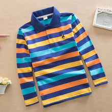 Load image into Gallery viewer, Famli Teen Boys 3Y-16Y Polo Shirt Kids Spring Autumn Fashion Long Sleeve Striped Cotton T-shirt Children Boys Tee Top 14 16