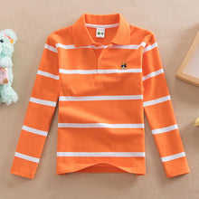 Load image into Gallery viewer, Famli Teen Boys 3Y-16Y Polo Shirt Kids Spring Autumn Fashion Long Sleeve Striped Cotton T-shirt Children Boys Tee Top 14 16