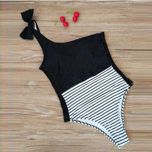 Load image into Gallery viewer, Fancinating Women Girl One Shoulder Striped Lace