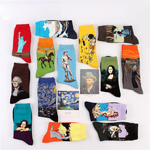 Load image into Gallery viewer, Fashion 19 Patterns Cotton Famous Painting Printed Character Harajuku Design Women Men Art Socks Clothing Accessories