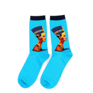 Fashion 19 Patterns Cotton Famous Painting Printed Character Harajuku Design Women Men Art Socks Clothing Accessories