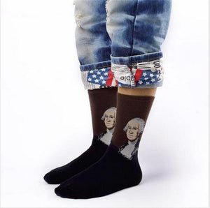 Fashion 19 Patterns Cotton Famous Painting Printed Character Harajuku Design Women Men Art Socks Clothing Accessories