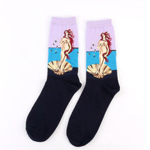 Load image into Gallery viewer, Fashion 19 Patterns Cotton Famous Painting Printed Character Harajuku Design Women Men Art Socks Clothing Accessories