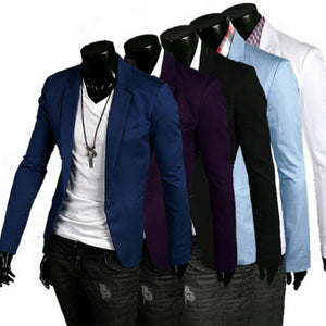 New Spring Autumn Clothing Candy Colors Blazer masculino Casual  Slim Fit Wild terno Men's Suit Jacket