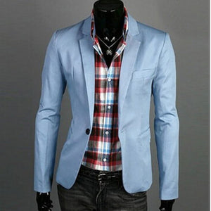 New Spring Autumn Clothing Candy Colors Blazer masculino Casual  Slim Fit Wild terno Men's Suit Jacket