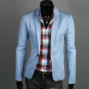 New Spring Autumn Clothing Candy Colors Blazer masculino Casual  Slim Fit Wild terno Men's Suit Jacket