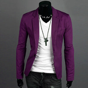 New Spring Autumn Clothing Candy Colors Blazer masculino Casual  Slim Fit Wild terno Men's Suit Jacket