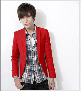 New Spring Autumn Clothing Candy Colors Blazer masculino Casual  Slim Fit Wild terno Men's Suit Jacket