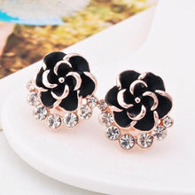 Load image into Gallery viewer, Fashion Flower Peony Women Girls Crystal Earrings