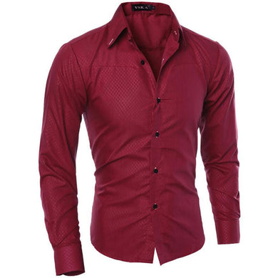 Fashion Men Shirt New Boutique Obscure Plaid Shirts Casual Mens Social Brand Long Sleeve Shirt Camisa Masculina M-5XL