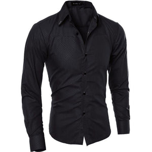Fashion Men Shirt New Boutique Obscure Plaid Shirts Casual Mens Social Brand Long Sleeve Shirt Camisa Masculina M-5XL