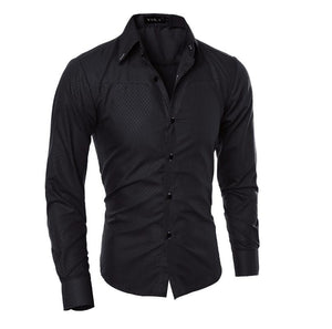 Fashion Men Shirt New Boutique Obscure Plaid Shirts Casual Mens Social Brand Long Sleeve Shirt Camisa Masculina M-5XL