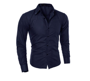 Fashion Men Shirt New Boutique Obscure Plaid Shirts Casual Mens Social Brand Long Sleeve Shirt Camisa Masculina M-5XL