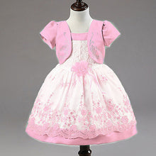 Load image into Gallery viewer, Fashion girls dress Sleeves Roses Fake Two Piece